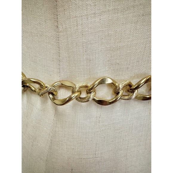 Vintage Gold Tone Multi Strand Layered Chain Belt Statement Accessory Wrap - Picture 12 of 16